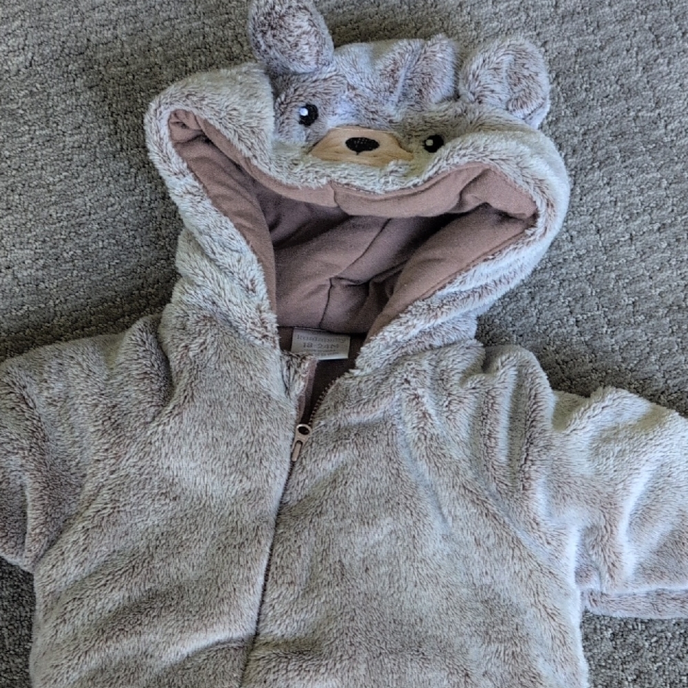 Koala Kids Gray and Brown Furry Jacket